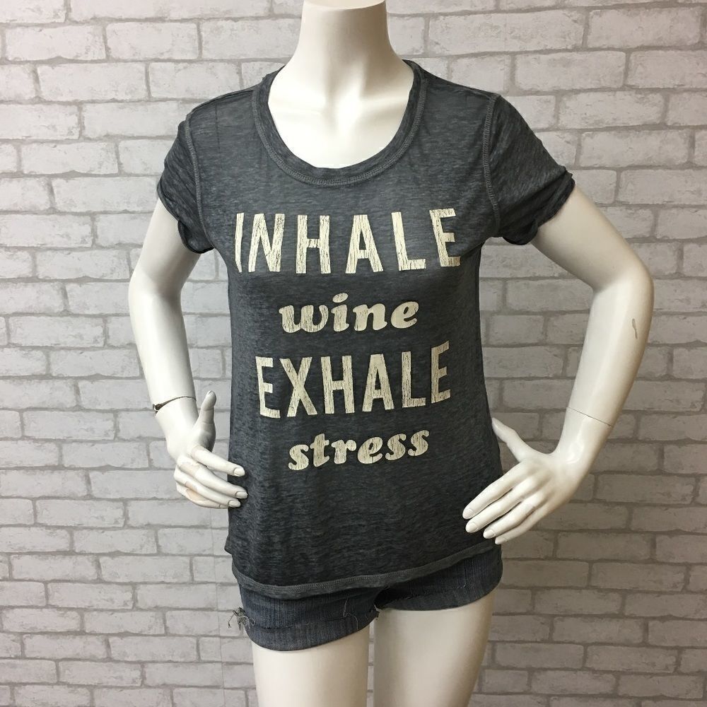 NWT True Craft "Inhale Wine Exhale Stress” - S - Picture 2 of 7